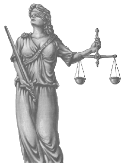 De weegschaal van rechtvaardigheid blijkt uit evenwicht