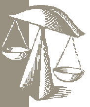 De weegschaal van rechtvaardigheid blijkt uit evenwicht